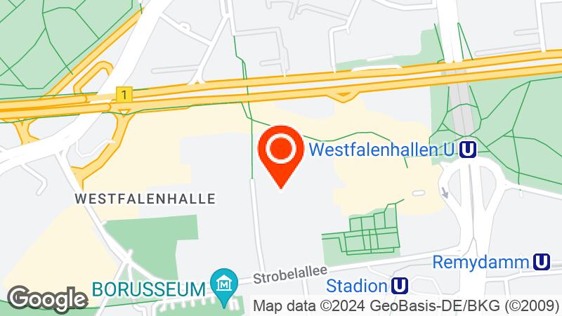 Map of Westfalenhallen Dortmund location