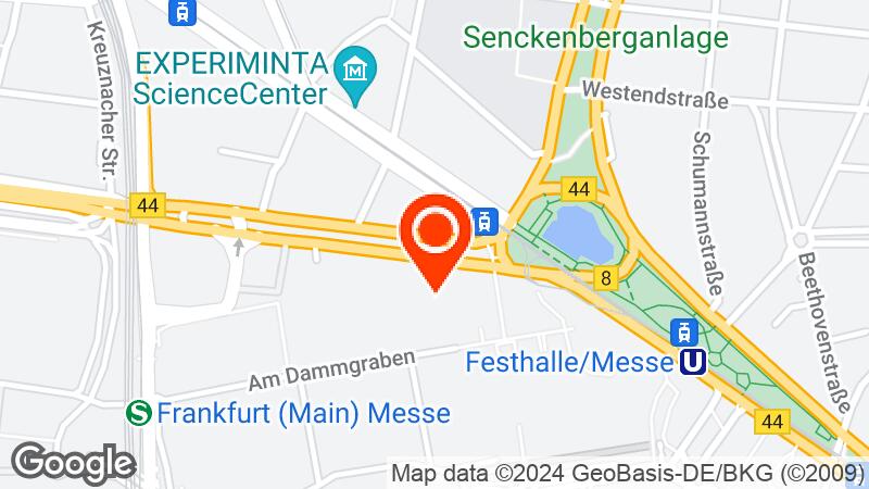 Map of Messe Frankfurt location