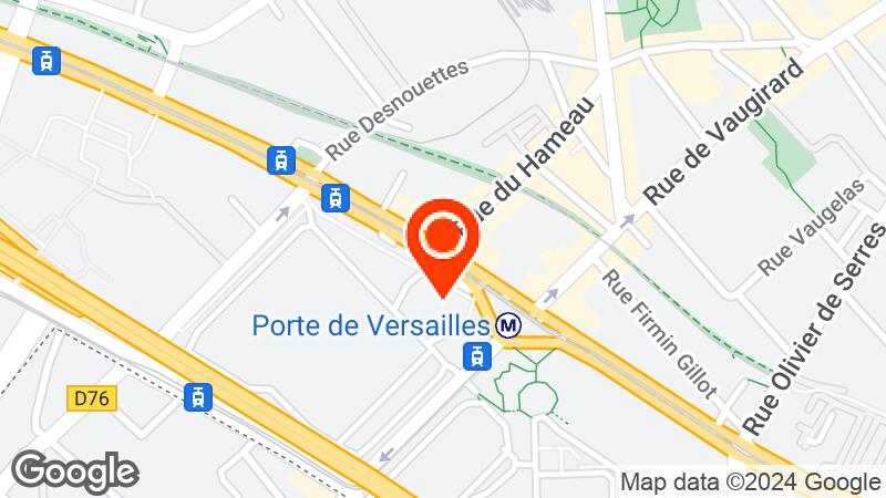 Map of Paris expo Porte de Versailles location