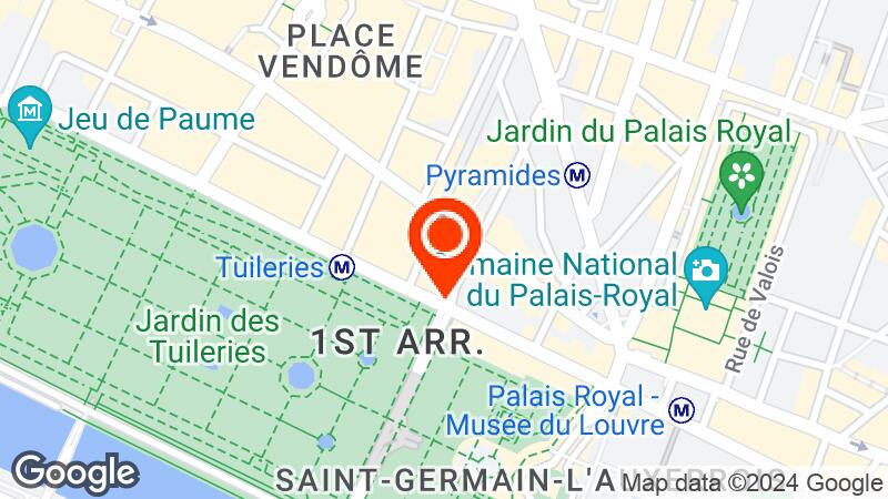 Map of Jardin des Tuileries location