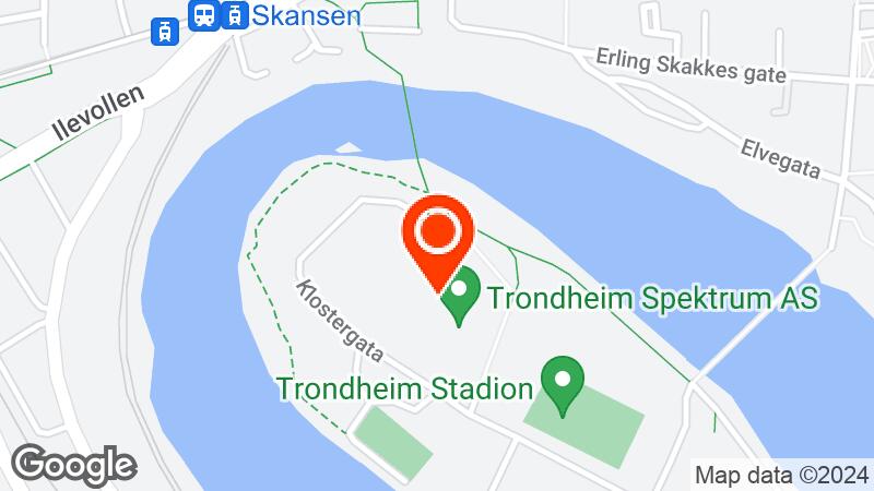 Map of Trondheim Spektrum location