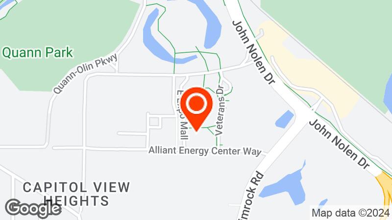 Map of Alliant Energy Center location